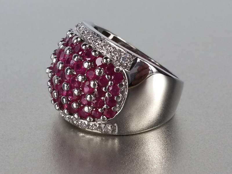 lot 6 image: Ruby and Diamond Levian Ring in 14k Gold - $5750 Retail