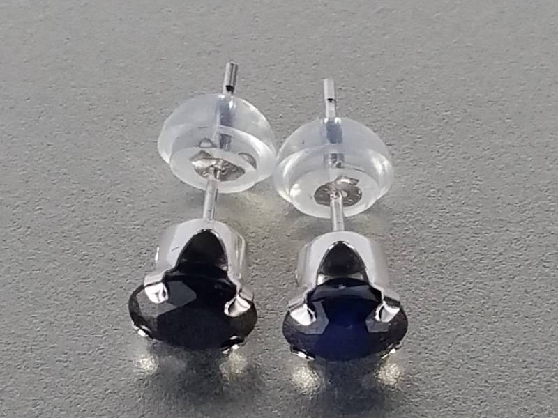 lot 24 image: 1 ct Sapphire Studs in Gold - $1800 Retail