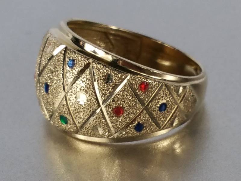 lot 37 image: Multi-Gem Designer Ring in 14k Gold - $2800 Retail