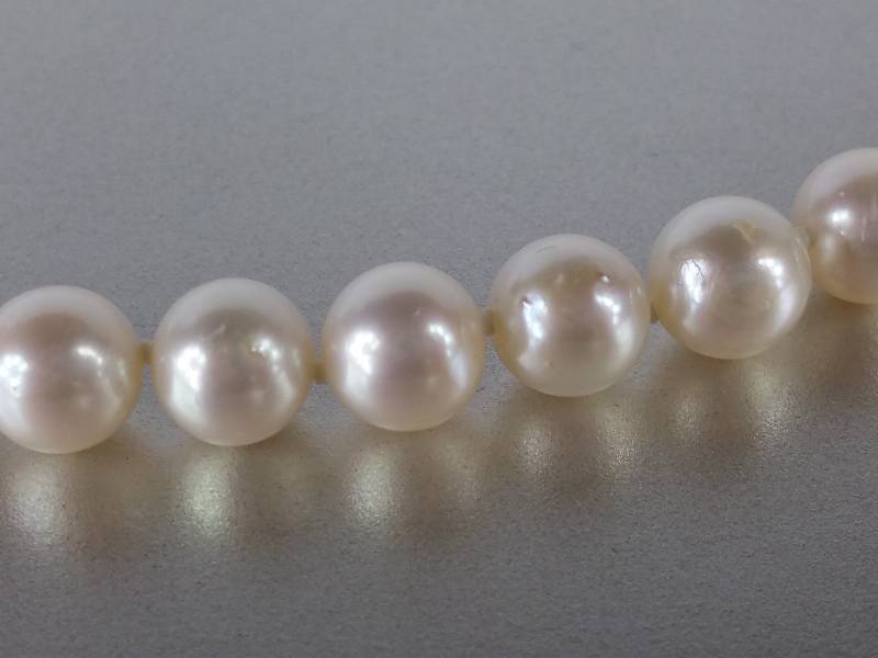 lot 49 image: High Quality Pearl Necklace w 14k Clasp - $4350 Retail