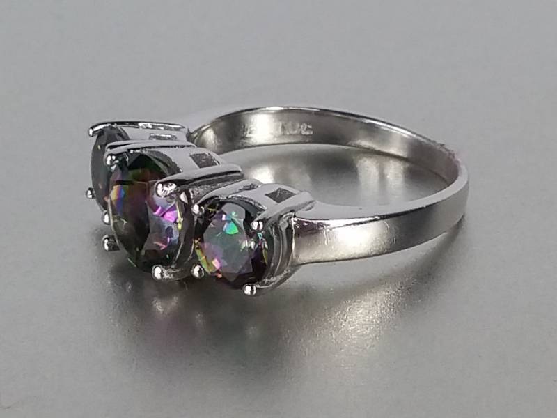 lot 98A image: Ladies Mystic Topaz Sterling Silver Ring