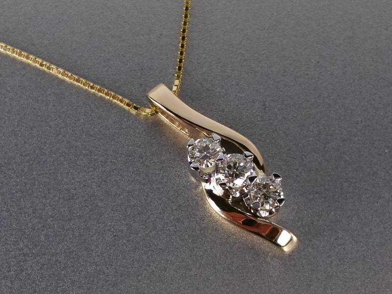 lot 2C image: .75 ct Diamond Eternity Necklace in 14k Gold - $3850 Retail