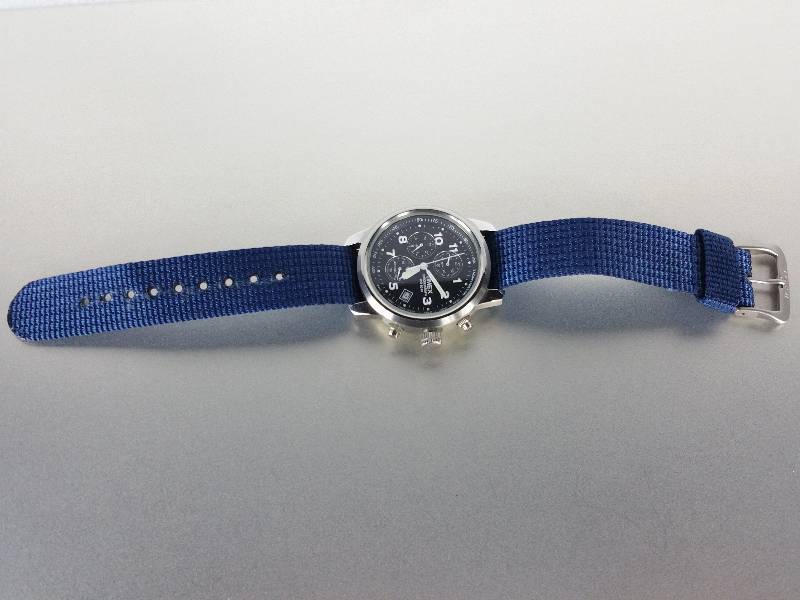 lot 116 image: Mens Timex Chronograph WR50M Watch w Fossil Band