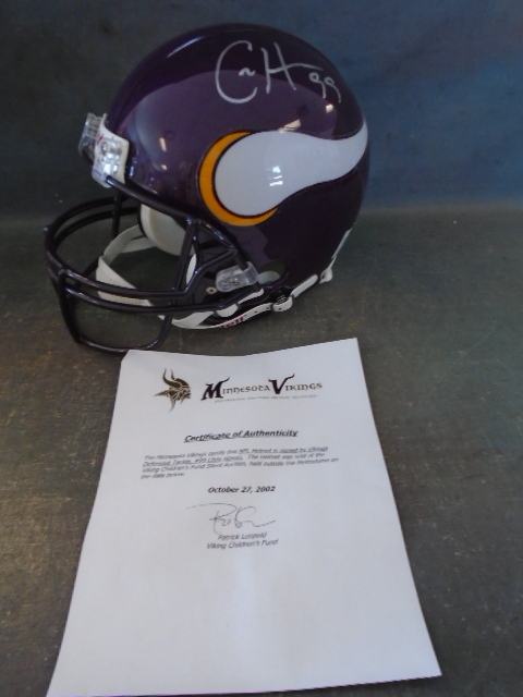 lot 45 image: Chris Hovan Autographed Viking Football Helmet
