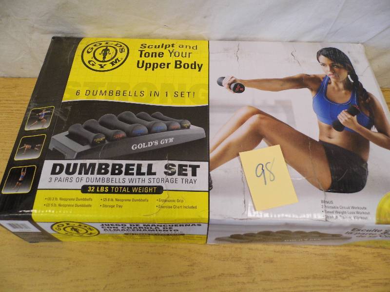 lot 98 image: Golds Gym Dumbell Set