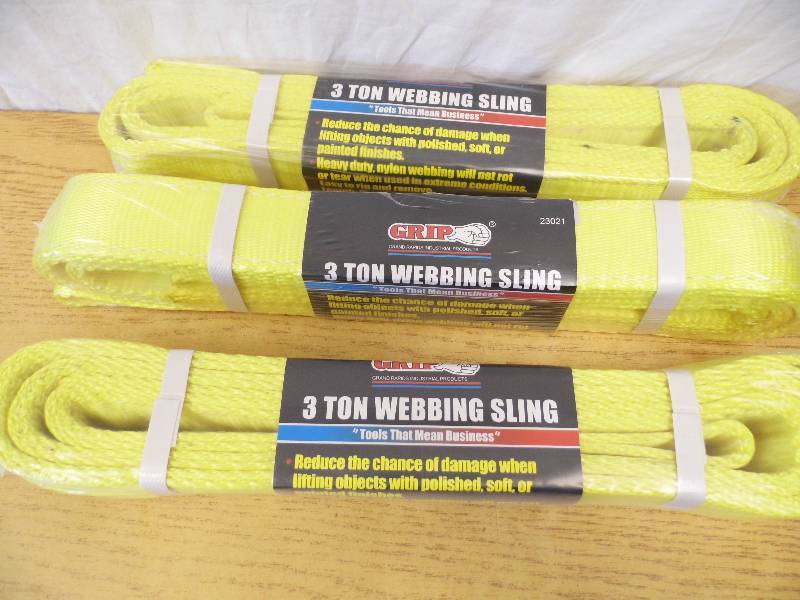 lot 105 image: Lot of 3 - 3 Ton Webbing Sling