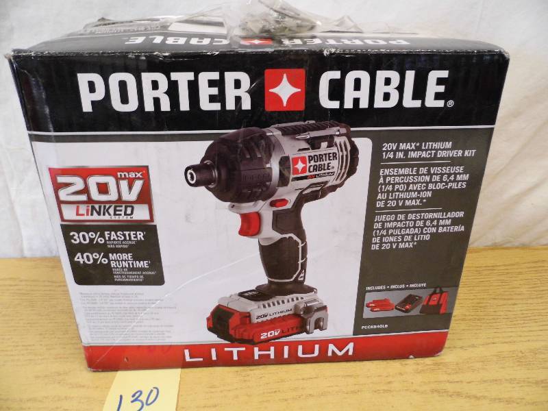 lot 130 image: Porter Cable Lithium Drill