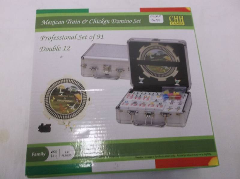 Mexican Train & Chicken Domino Set, Retail $36.99