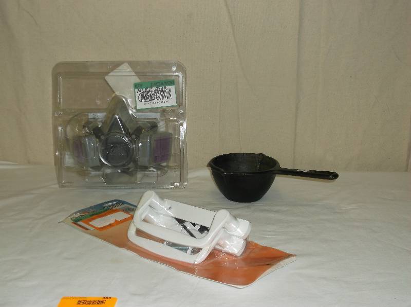 Face Mask, Patio Door Handle, Cast Iron Melting Pot, Retail $60.00