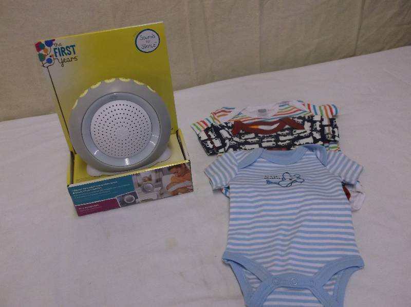 First Year Sound Machine & Onsies (Premie to 3 Months), Retail $25.92