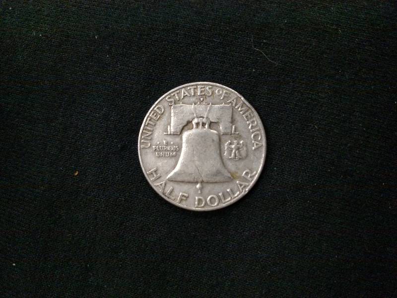 1957 D Franklin Silver Half Dollar...
