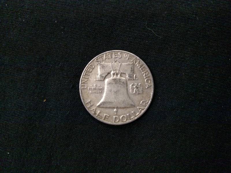 1958 D Franklin Silver Half Dollar...