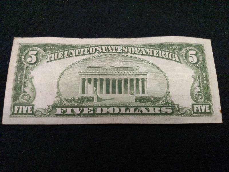 1934 A Five Dollar Silver Certifica...