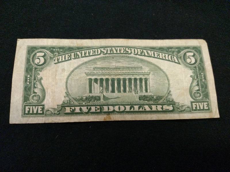 1934 A Five Dollar Silver Certifica...