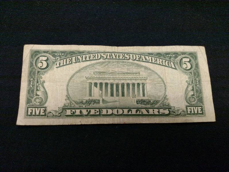 1953 A Five Dollar Red Seal Note...