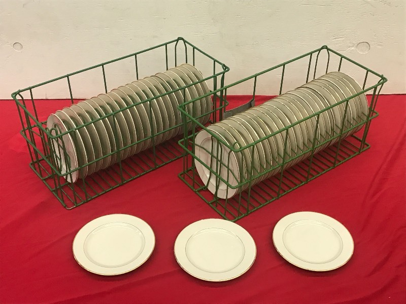 (2) Crates Of Gold-Rim Ivory 7 Sal...