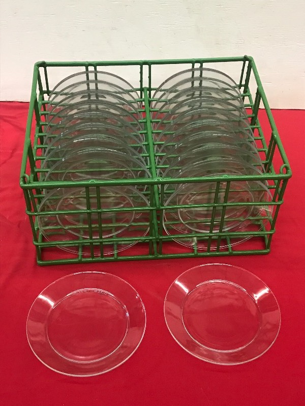 (1) Crate Of 8 Glass Plates--Quant...