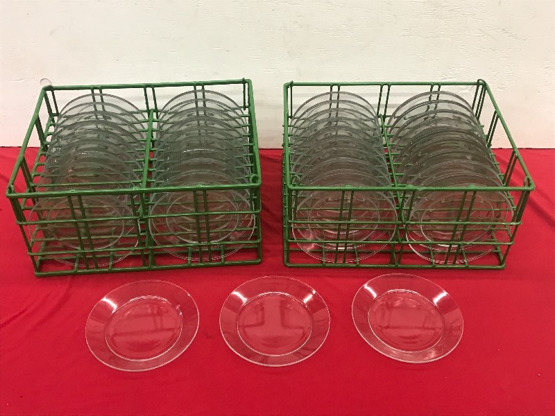 (2) Crates Of 8 Glass Plates--Quan...