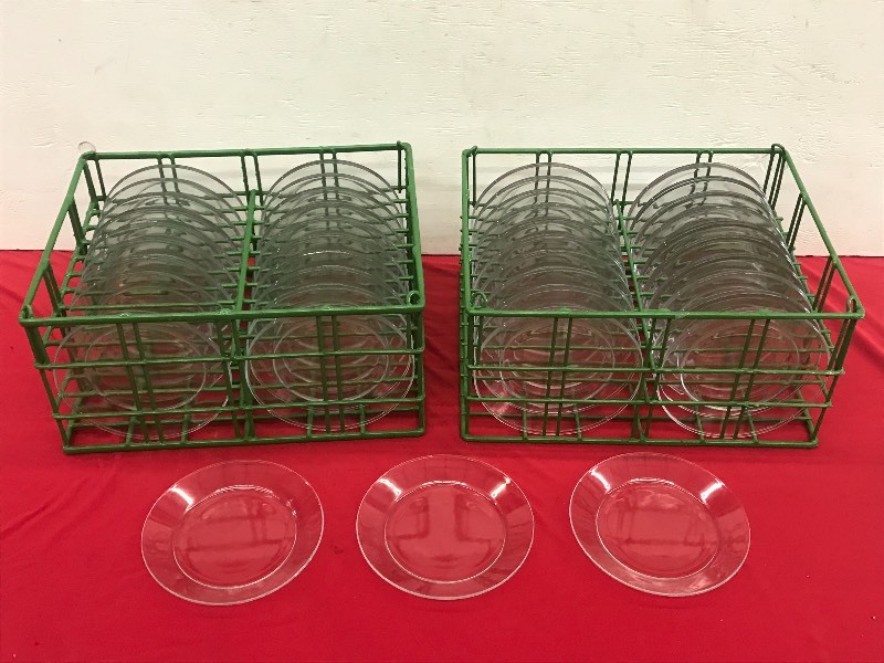 (2) Crates Of 8 Glass Plates--Quan...