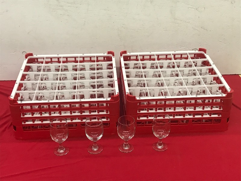 (2) Crates Of 11.5 Stem Water Glas...