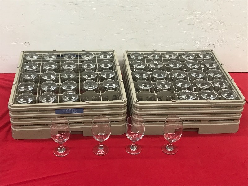 (2) Crates Of 11.5 Stem Water Glas...