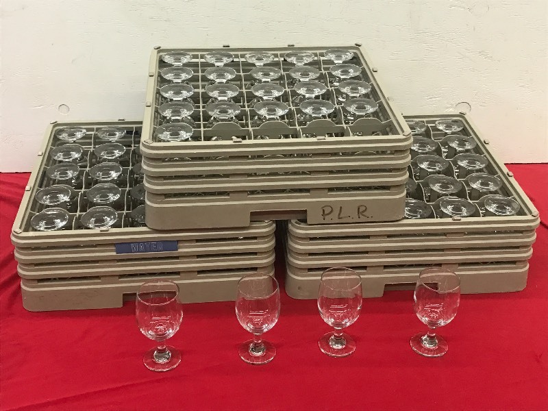 (3) Crates Of 11.5 Stem Water Glas...