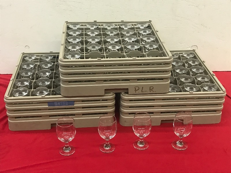 (3) Crates Of 11.5 Stem Water Glas...