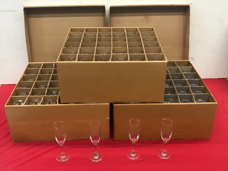 (3) Cases Of 6oz Flute Champagne Gl...