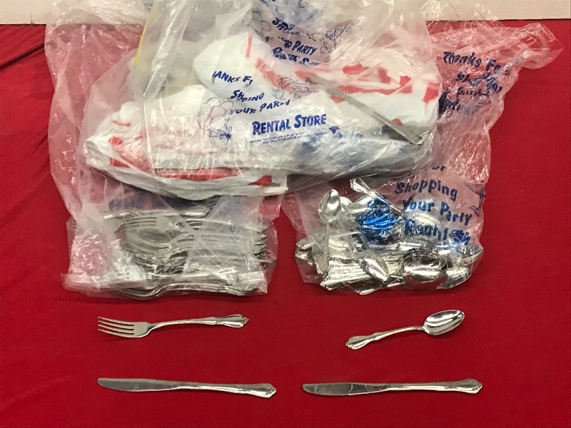 Lot Of Silverware Butter Knives, S...