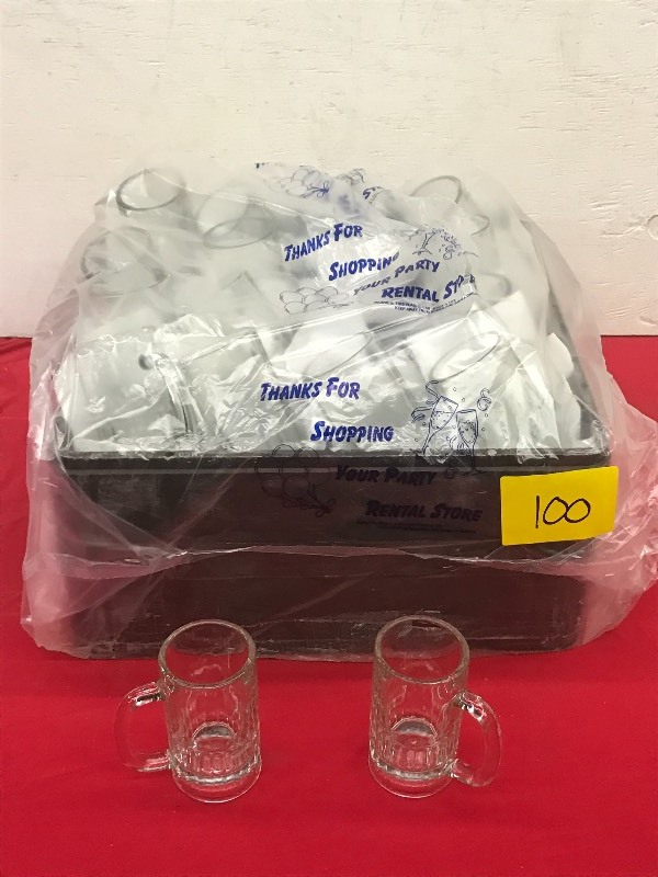 (1) Case Of Glass Beer Mugs--Quanti...