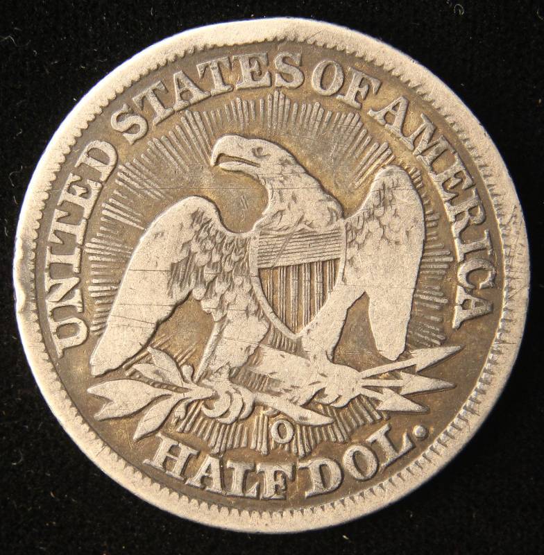 1853-O SEATED LIBERTY SILVER HALF DOLLAR FINE DETAILS