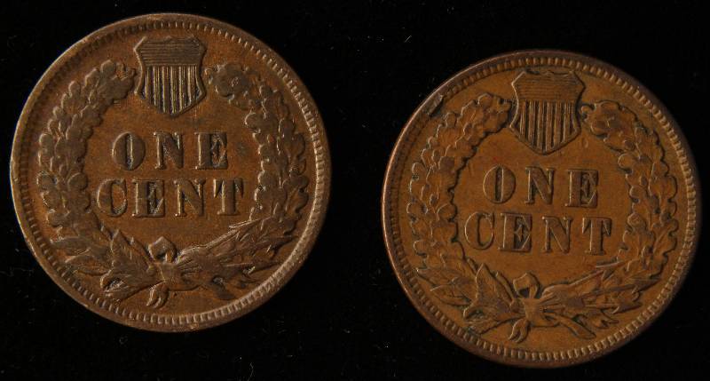 2 INDIAN HEAD CENTS 1899 FINE & 1906 VF-XF