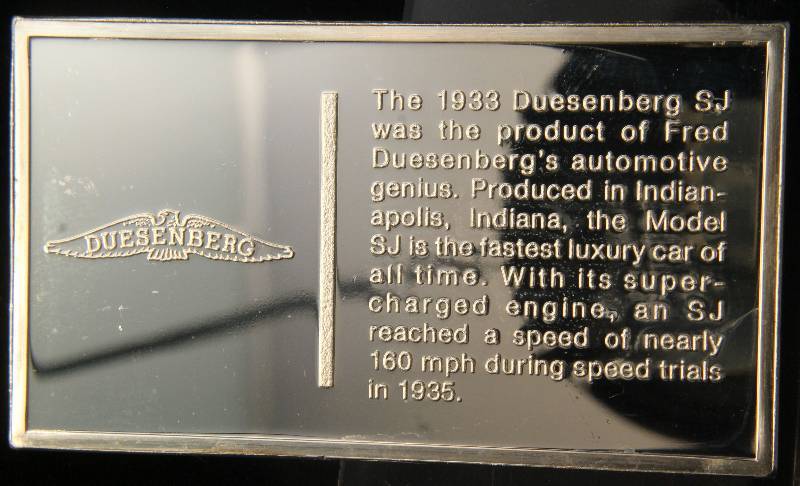 VINTAGE 1933 DUESENBERG 1000 GRAINS (2.08 TROY OZ) STERLING SILVER BAR