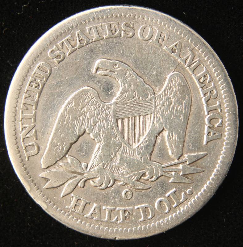 1854-O SEATED LIBERTY SILVER HALF DOLLAR