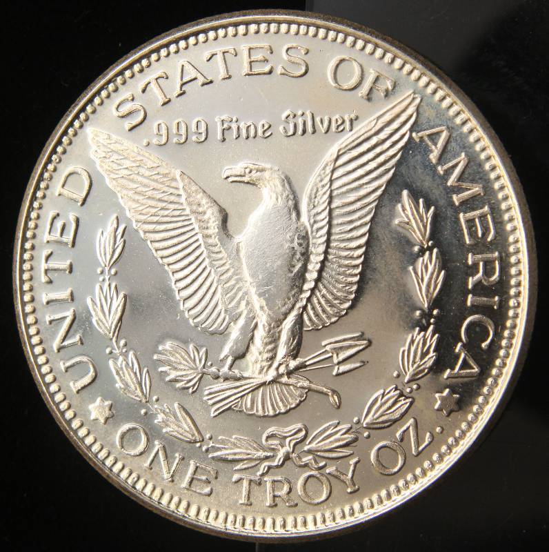 1 TROY OZ. .999 FINE SILVER MORGAN DOLLAR DESIGN