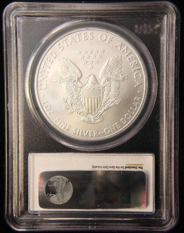 2008 AMERICAN SILVER EAGLE 1 TROY OZ. .999 FINE SILVER GEM BU PCGS
