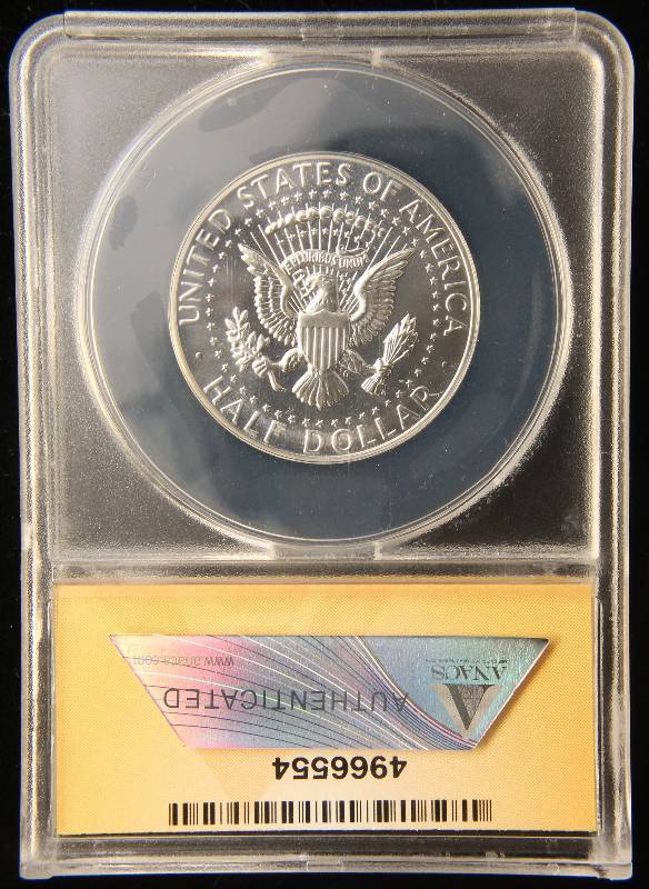 1964 PROOF KENNEDY SILVER HALF DOLLAR PF67 ANACS