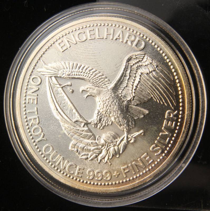 1 TROY OZ. .999 FINE SILVER 1984 ENGELHARD PROSPECTOR IN AIRTITE