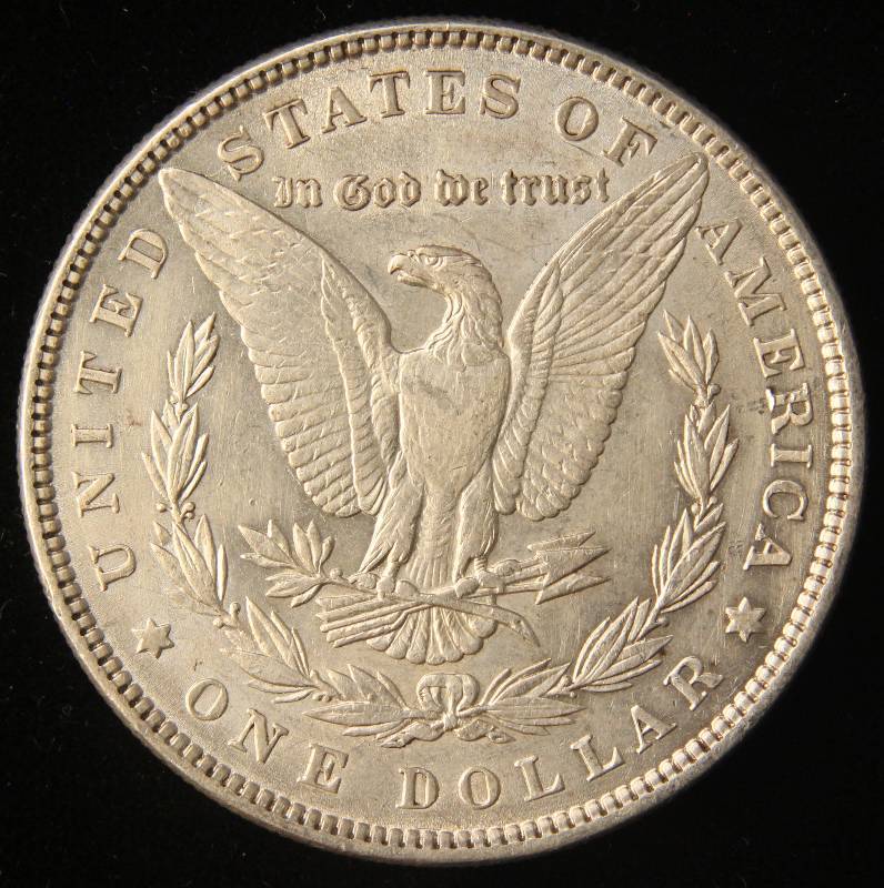 1886 MORGAN SILVER DOLLAR AU