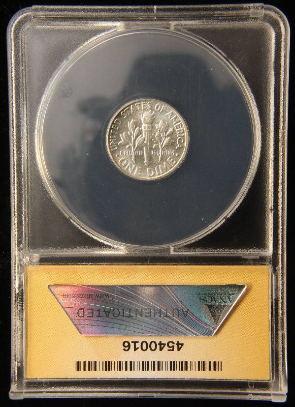 1949 ROOSEVELT SILVER DIME MS64 ANACS