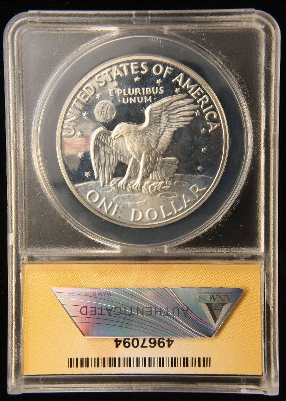 1971-S PROOF 40% SILVER EISENHOWER DOLLAR PF68 CAMEO ANACS