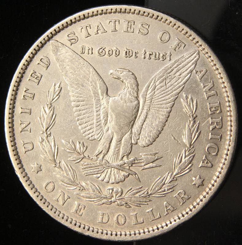 1879 MORGAN SILVER DOLLAR AU55