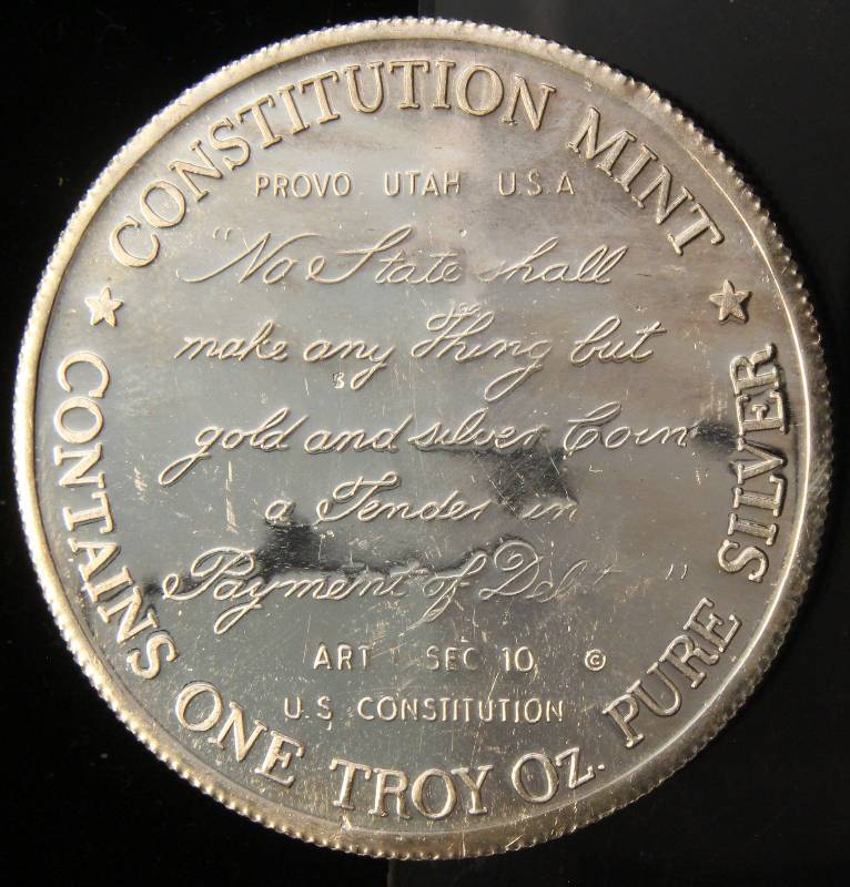 1 TROY OZ. .999 FINE SILVER CONSTITUTION MINT SHIP