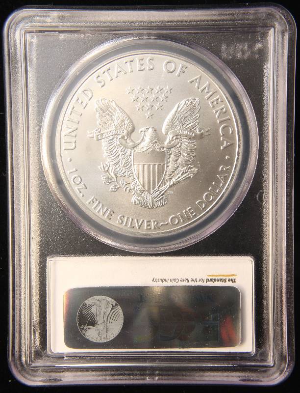 2011 AMERICAN SILVER EAGLE 1 TROY OZ. .999 FINE SILVER GEM BU PCGS