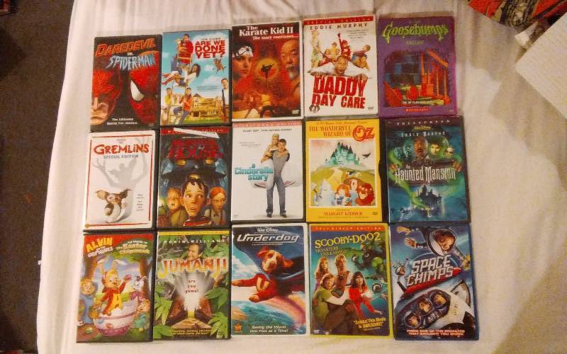 lot 3 image: 15 DVDs G & PG Rated