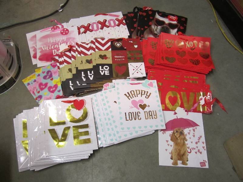lot 47 image: Large Lot of Valentines Gift Bags A...