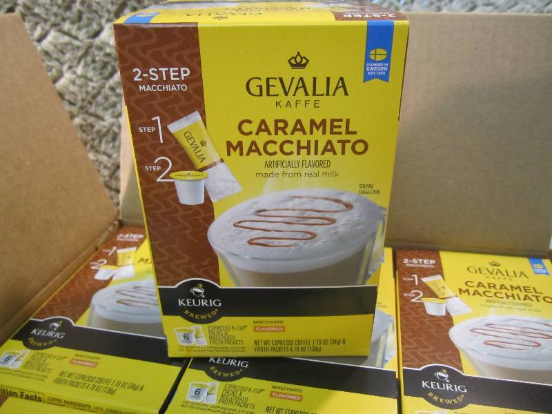 lot 71 image: Case of 6 Boxes Keurig Gevalia Kaff...