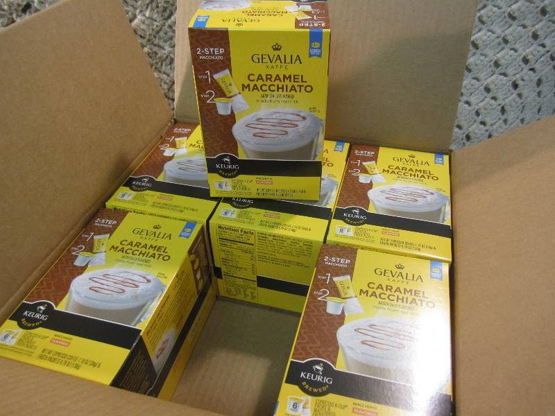 lot 72 image: Case of 6 Boxes Keurig Gevalia Kaff...