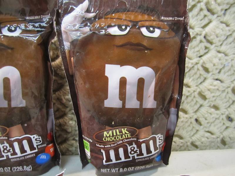 lot 77 image: Lot of 4 Bags Milk Chocolate M&Ms ...