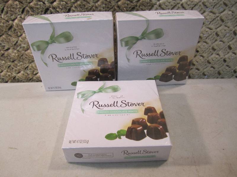lot 83 image: Lot of 3 Boxes Russell Stover Frenc...